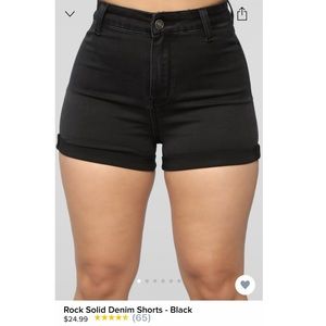 Fashion Nova Rock Solid Denim Shorts